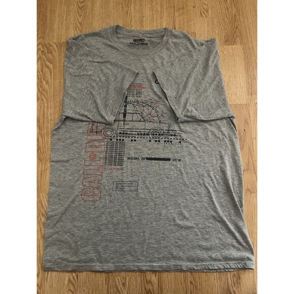 Call of Duty Black Ops Cold War T-Shirt Gray Graphic Cotton Blend Men’s Large - Picture 2 of 6